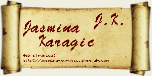 Jasmina Karagić vizit kartica